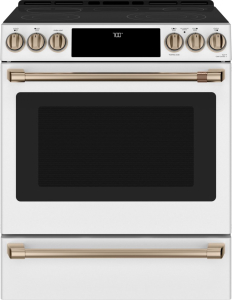 GE30" Slide-In Front Control Radiant and Convection Range with Warming Drawer