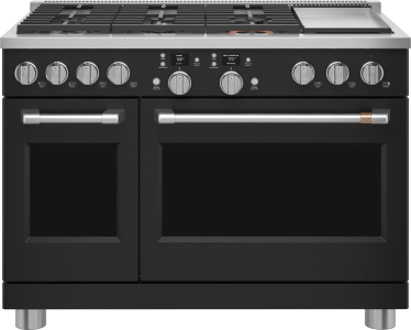 CafeCaf(eback)&trade; 48" Smart Dual-Fuel Commercial-Style Range with 6 Burners and Griddle (Natural Gas)
