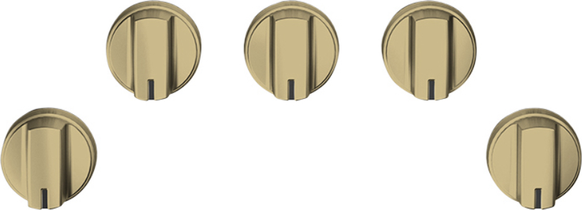 Cafe5 Gas Cooktop Knobs - Brushed Brass