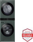 Single Unit Front Load LG WashTower™ with Center Control™ 4.5 cu. ft. Washer and 7.4 cu. ft. Gas Dryer