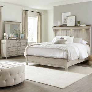 Liberty Furniture IndustriesKing Mantle Bed, Dresser & Mirror