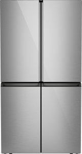 CafeCaf(eback)&trade; ENERGY STAR&reg; 28.3 Cu. Ft. Smart Quad-Door Refrigerator in Platinum Glass with Dual-Dispense AutoFill Pitcher