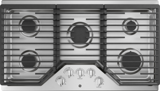 GE36" Built-In Gas Cooktop with 5 Burners and Dishwasher Safe Grates