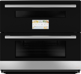 CafeCaf(eback)&trade; 30" Duo Smart Single Wall Oven in Platinum Glass