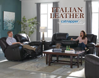CatnapperPower Ultimate Sofa w/3 Recliners & Drop Down Table