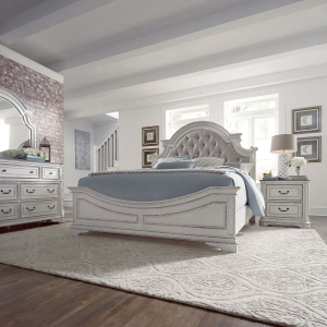 Liberty Furniture IndustriesKing Uph Bed, Dresser & Mirror, Night Stand