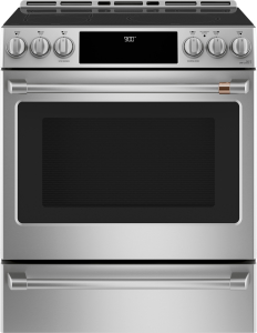 Cafe30" Smart Slide-In, Front-Control, Induction and Convection Range with Warming Drawer