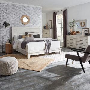 Liberty Furniture IndustriesKing Platform Bed, Dresser & Mirror, Chest
