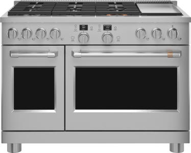 Cafe48" Smart Dual-Fuel Commercial-Style Range with 6 Burners and Griddle (Natural Gas)