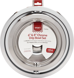 FrigidaireSmart Choice 6" and 8" Chrome Drip Bowl Set, Fits Specific