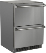 24-In Outdoor Built-In Refrigerated Drawers with Door Style - Stainless Steel