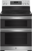 GE® 30" Free-Standing Electric Double Oven Convection Range