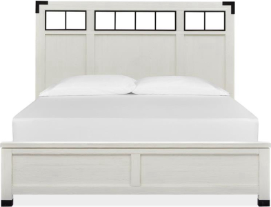 Magnussen HomeComplete King Panel Bed w/Metal/Wood Headboard