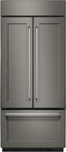 KitchenAid20.8 Cu. Ft. 36" Width Built In Panel Ready French Door Refrigerator with Platinum Interior Design