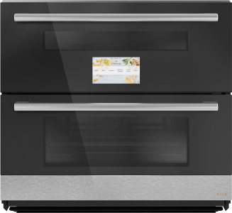 Cafe30" Duo Smart Single Wall Oven in Platinum Glass
