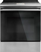 CafÃ©™ 30" Smart Slide-In, Front-Control, Induction and Convection Range with In-Oven Camera in Platinum Glass