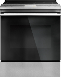 Cafe30" Smart Slide-In, Front-Control, Induction and Convection Range with In-Oven Camera in Platinum Glass
