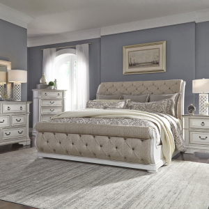 Liberty Furniture IndustriesQueen Uph Sleigh Bed, Dresser & Mirror, Chest, Night Stand