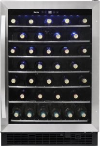 Danby60 Bottle Built-in Wine Cooler in Black Stainless Steel