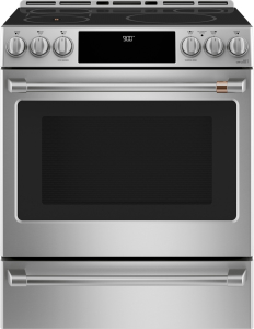 CafeCaf(eback)&trade; 30" Smart Slide-In, Front-Control, Induction and Convection Range with In-Oven Camera