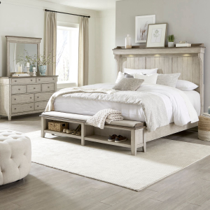 Liberty Furniture IndustriesKing Mantle Storage Bed, Dresser & Mirror