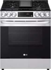 LG Appliances5.8 cu ft. Smart Gas Slide-in Range with Convection, Air Fry & EasyClean&reg;