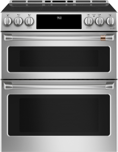CafeCaf(eback)&trade; 30" Smart Slide-In, Front-Control, Induction and Convection Double-Oven Range