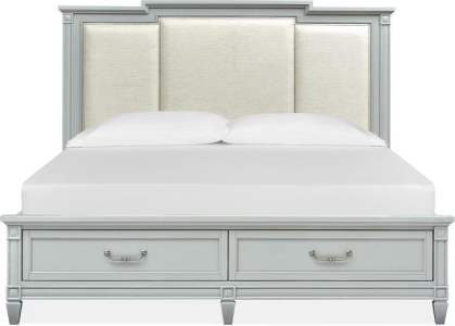Magnussen HomeComplete Cal.King Panel Storage Bed w/Upholstered Headboard