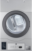 Crossover True Commercial Laundry - 7.0 CF Heavy Duty Bottom Control Electric Dryer, Coin Option Included/Card Ready, Silver, 27" (Stacked application)