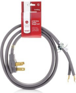 FrigidaireSmart Choice 6ft 50 Amp 3 Wire Range Cord