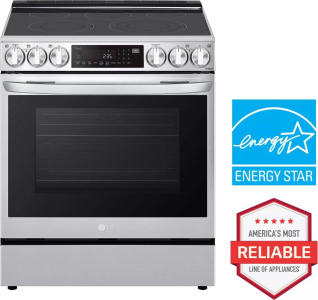 LG Appliances6.3 cu ft. Smart wi-fi Enabled ProBake Convection&reg; InstaView&reg; Electric Slide-In Range with Air Fry
