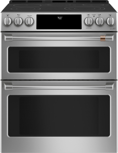 Cafe30" Smart Slide-In, Front-Control, Radiant and Convection Double-Oven Range