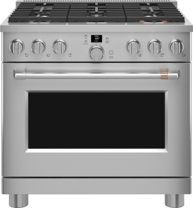CafeCaf(eback)&trade; 36" Smart All-Gas Commercial-Style Range with 6 Burners (Natural Gas)