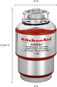 KitchenAid1-Horsepower Continuous Feed Food Waste Disposer