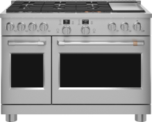 CafÃ©™ 48" Smart Dual-Fuel Commercial-Style Range with 6 Burners and Griddle (Natural Gas)