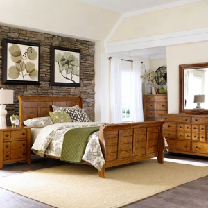 Liberty Furniture IndustriesKing Sleigh Bed, Dresser & Mirror, Chest, Night Stand