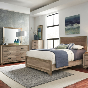 Liberty Furniture IndustriesKing California Uphosltered Bed, Dresser & Mirror, Night Stand
