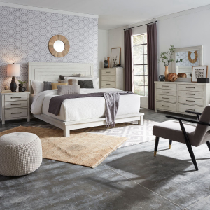Liberty Furniture IndustriesKing Platform Bed, Dresser & Mirror, Chest, Night Stand
