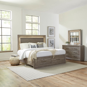 Liberty Furniture IndustriesKing Storage Bed, Dresser & Mirror