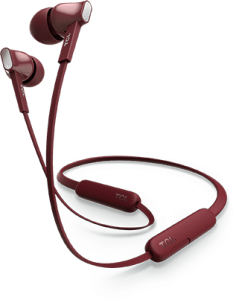 TclTCL Burgundy Crush Wireless In-ear Bluetooth Headphones with Mic - MTRO100BTRD