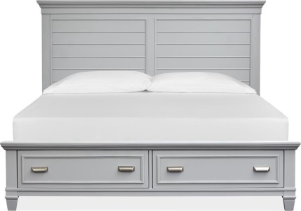 Magnussen HomeComplete Cal.King Panel Storage Bed - Grey