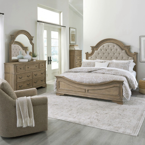 Liberty Furniture IndustriesQueen Uph Bed, Dresser & Mirror, Chest