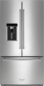 KitchenAid23.8 cu. ft. 36" Counter-Depth French Door Platinum Interior Refrigerator with PrintShield&trade; Finish