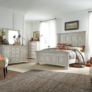 Liberty Furniture IndustriesKing Panel Bed, Dresser & Mirror, Chest