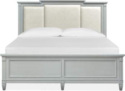 Magnussen HomeComplete Queen Panel Bed w/Upholstered Headboard