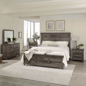 Liberty Furniture IndustriesOpt King Panel Bed, Dresser & Mirror, Nightstand