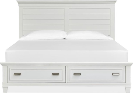 Magnussen HomeComplete Queen Panel Storage Bed - White