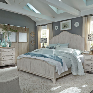 Liberty Furniture IndustriesKing California Panel Bed, Dresser & Mirror, Night Stand