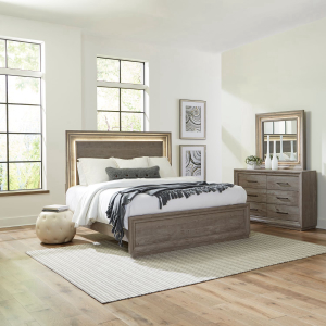 Liberty Furniture IndustriesKing Panel Bed, Dresser & Mirror