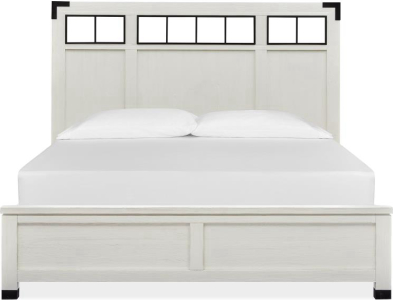 Magnussen HomeComplete Queen Panel Bed w/Metal/Wood Headboard